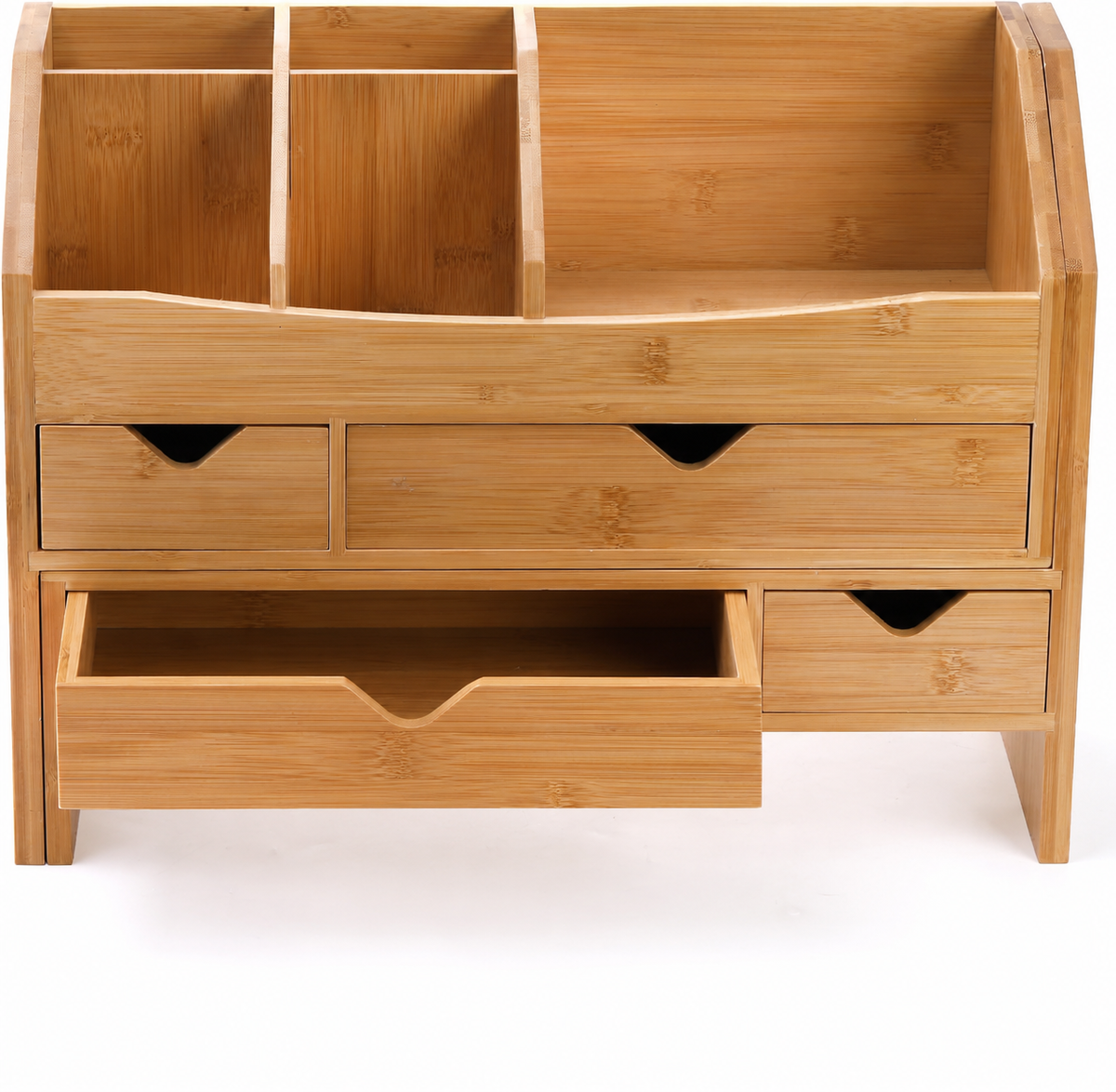 Bamboo Desktop Organizer with Four Drawers