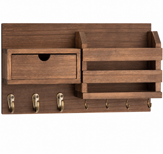 Wall Mail Organizer with Drawer