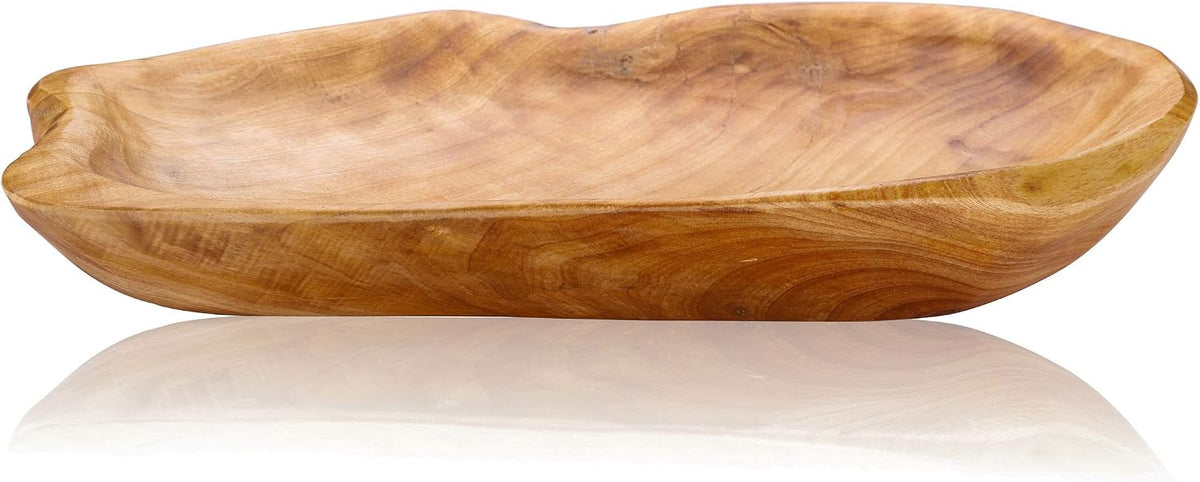 Oval Fir Root Wood Decorative Bowl, 11.4 × 7.5 in