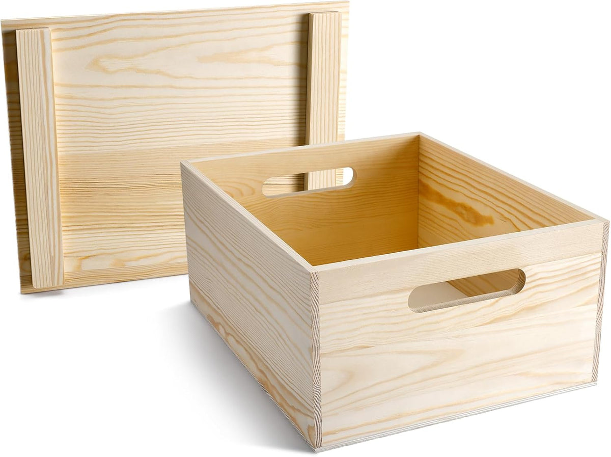 Unfinished Wooden Storage Box